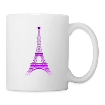 Tour Eiffel (dégradé violet-pourpre) - Mug blanc - blanc - Droite