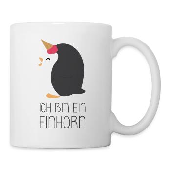 Einhorn Pinguin - Tasse - Weiß - Rechts