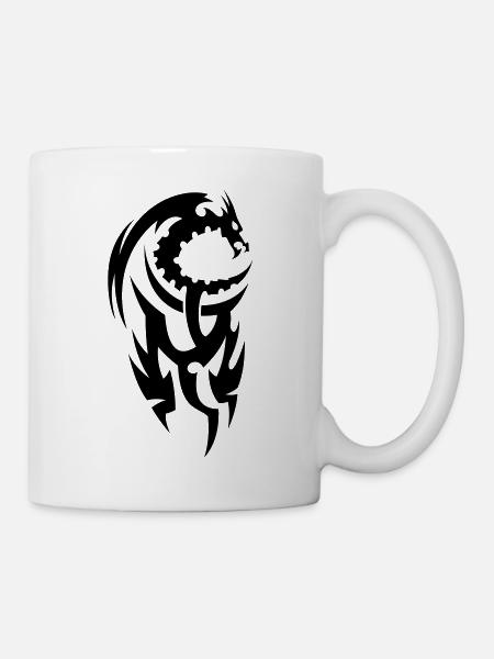 tribal dragon - Tasse - Weiß