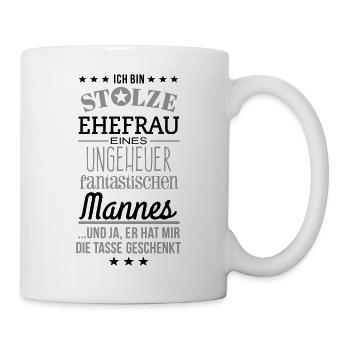 Ungeheuer fantastischer Mann - Ehefrau / Tasse - Tasse - Weiß - Rechts