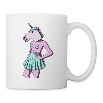 Feministische Einhorn - Tasse - Weiß - Rechts