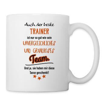 Bester Trainer Tasse - Tasse - Weiß - Rechts