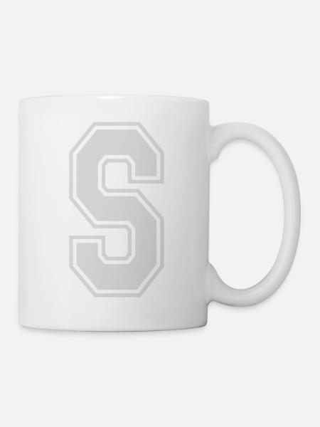 Buchstabe S - Tasse - Weiß