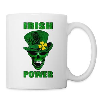 irish skull - Mug blanc - blanc - Droite
