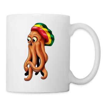 rasta squid cthuhlu - Mug - white - Right