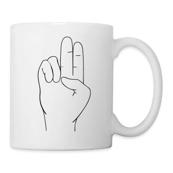 Hand sign - Mug - white - Right