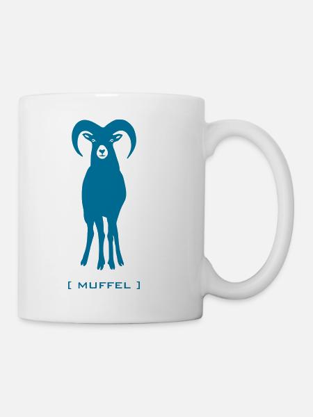 Schaf Wildschaf Muffel Muffelwild Wild Widder - Tasse - Weiß