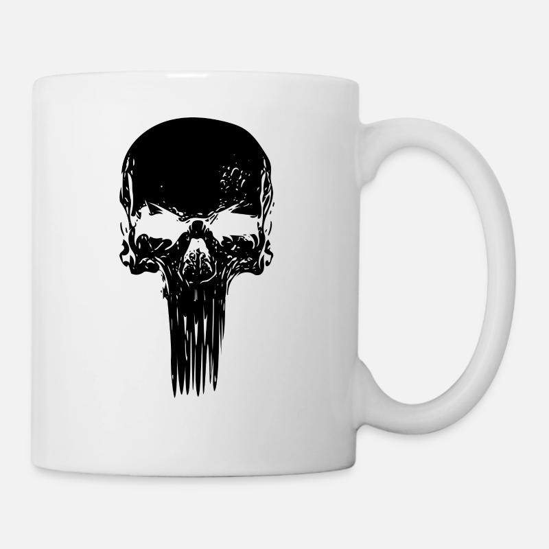 Skull long - Tasse - Weiß