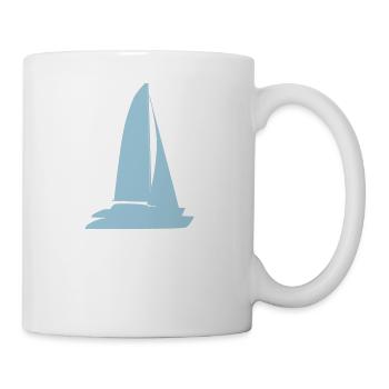 blue boat - Mug - white - Right