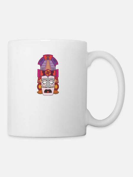 Maya-Maske - Tasse - Weiß