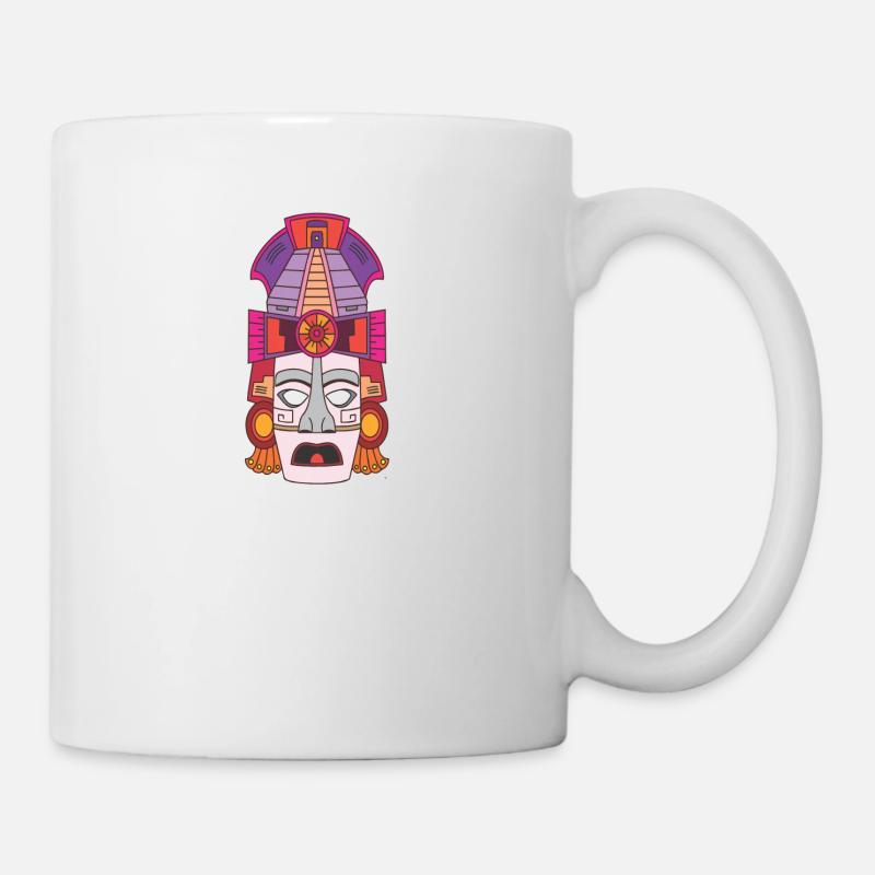 Maya-Maske - Tasse - Weiß