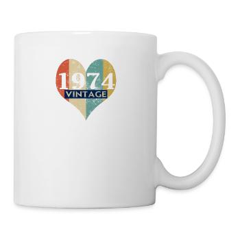 Vintage 1974 Rétro - Mug blanc - blanc - Droite