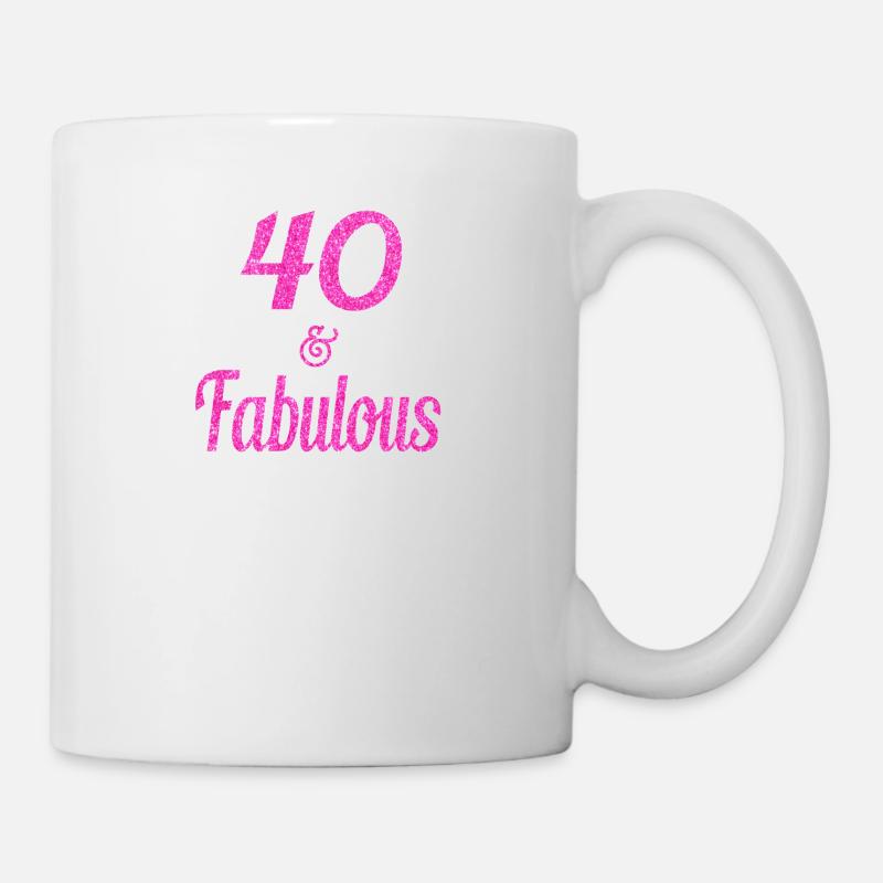 40 et Fabuleux - Mug blanc - blanc