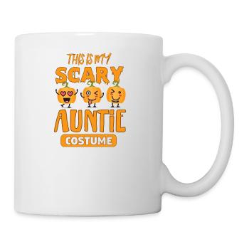 Tante heureux costume de citrouille d'Halloween cadeau doux - Mug blanc - blanc - Droite