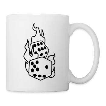 dices in flames - Mug - white - Right