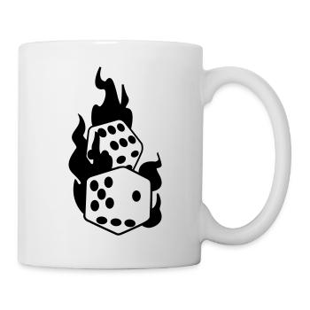 dices in flames - Mug - white - Right