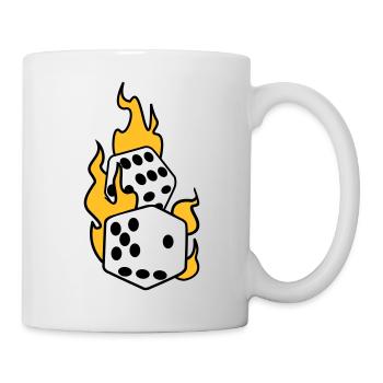 dices in flames - Mug - white - Right