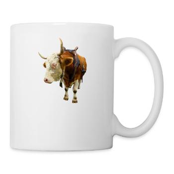 cow beef rind kuh animal tier - Tasse - Weiß - Rechts