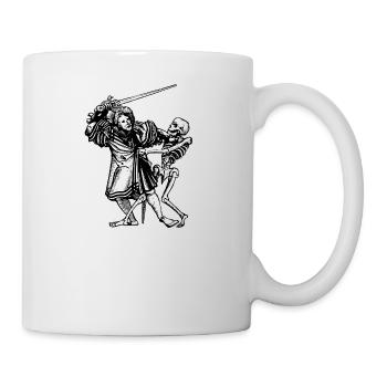 skeleton skelett bones knochen skull schaedel49 - Tasse - Weiß - Rechts