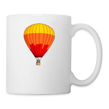 airplane aeroplane flugzeug heissluftballon air ba - Tasse - Weiß - Rechts