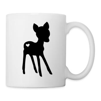Reh - Tasse - Weiß - Rechts