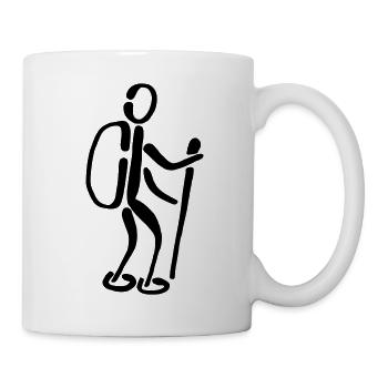 Wanderer Wandern - Tasse - Weiß - Rechts