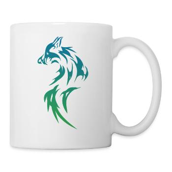 Wolf - Tasse - Weiß - Rechts
