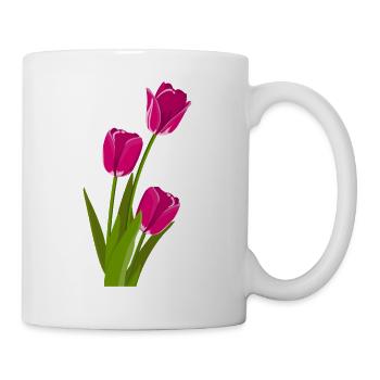 Tulpe Geschenk Geschenkidee - Tasse - Weiß - Rechts