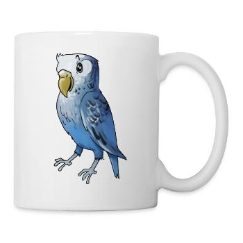 budgie budgerigar birds voegel - Mug - white - Right