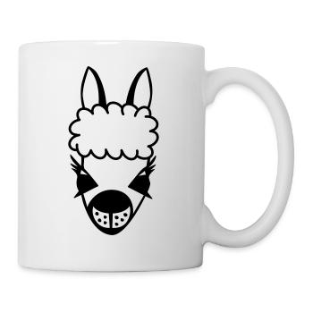 lama kontur - Tasse - Weiß - Rechts