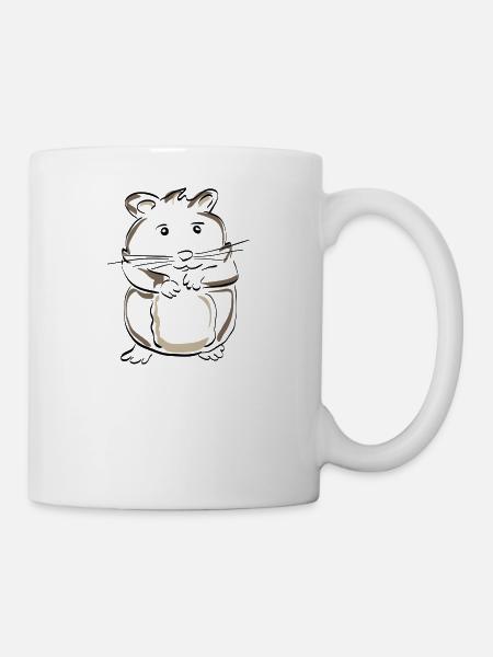 Drawn hamster - perfect gift idea! - Mug - white