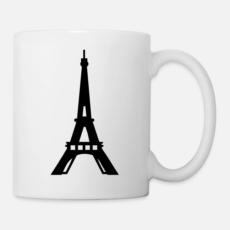 eiffelturm silhouette - Tasse - Weiß
