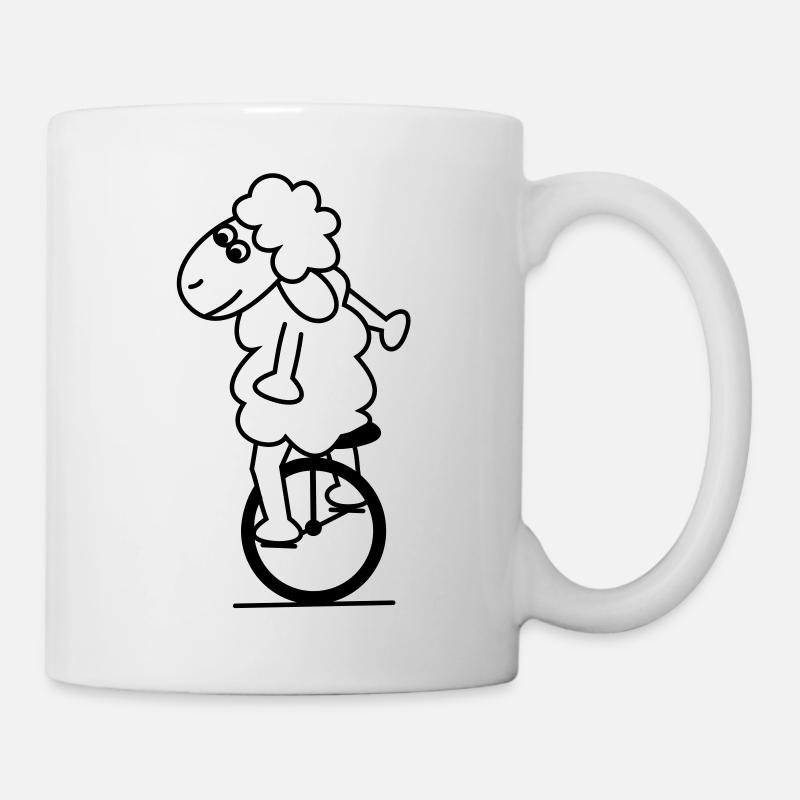 Einradschaf - Tasse - Weiß