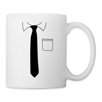 hemd_und_kravatte_und_tasche__f1 - Mug - white - Right