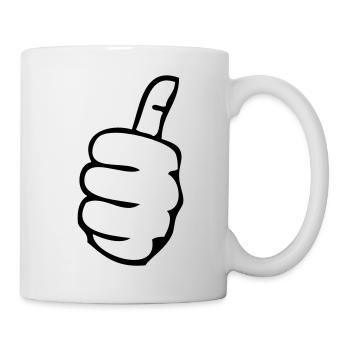 pouce ok valide inch 202 - Mug blanc - blanc - Droite