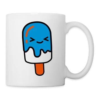 Glace avec le visage - Mug blanc - blanc - Droite