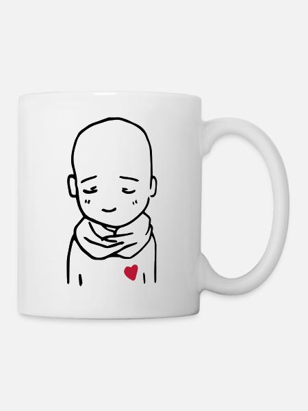 Schüchterner Junge - Tasse - Weiß