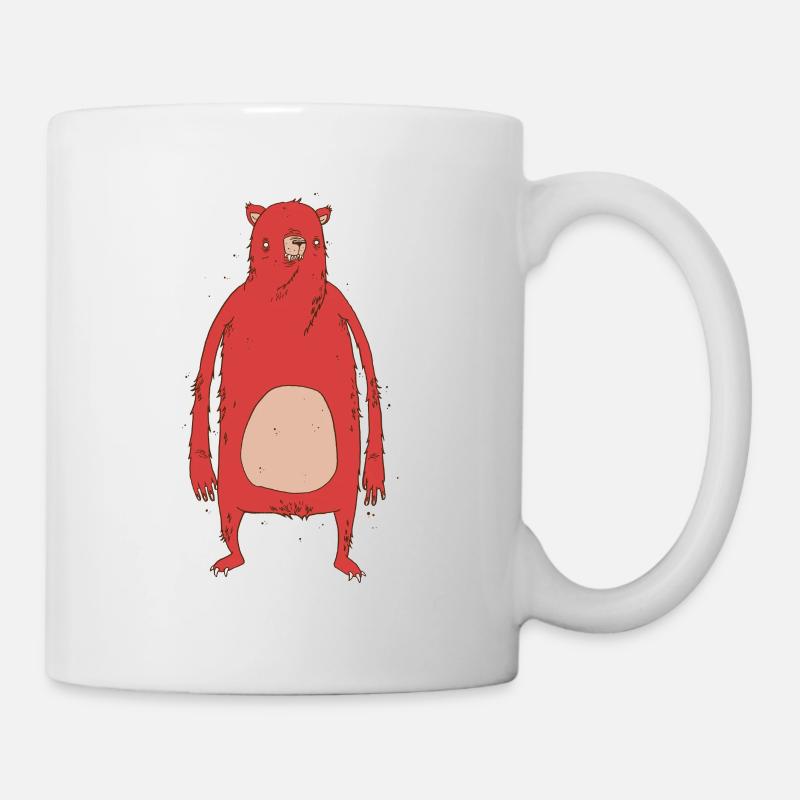 Ours rouge - Mug blanc - blanc