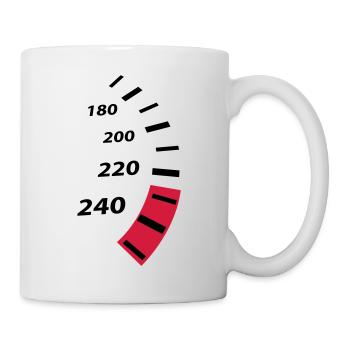tacho, ps, motorsport - Tasse - Weiß - Rechts