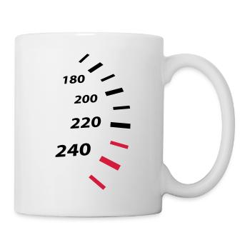 tacho, km h - Tasse - Weiß - Rechts