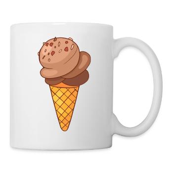 Eis Speiseeis Eiskrem Eiscreme Kugeleis Eisbecher - Tasse - Weiß - Rechts