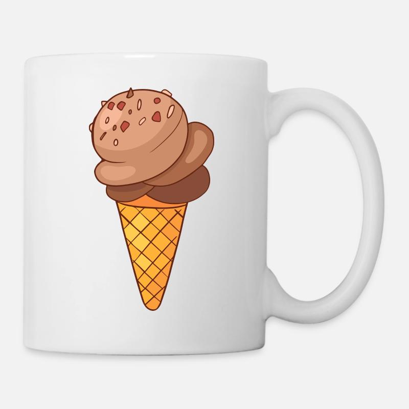 Eis Speiseeis Eiskrem Eiscreme Kugeleis Eisbecher - Tasse - Weiß