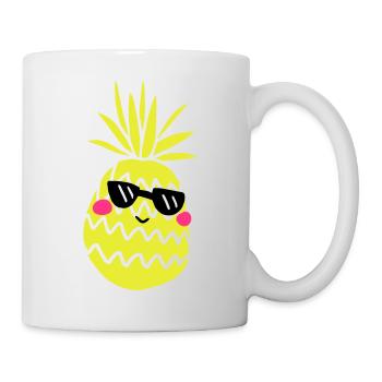 Ananas - Tasse - Weiß - Rechts
