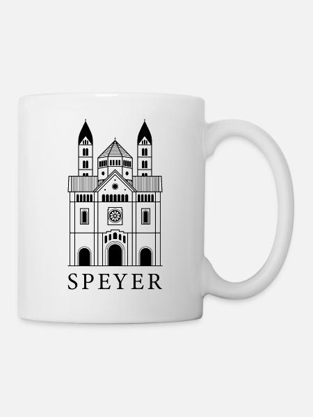 Speyer - Dom - Classic Font - Tasse - Weiß