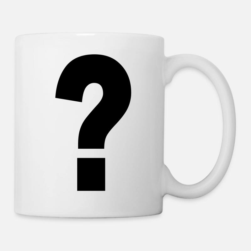 question mark - Mug - white