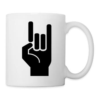Rock and roll hand de - Tasse - Weiß - Rechts