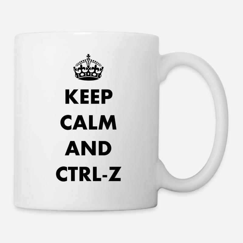 Keep Calm and ctrl-z - Mug blanc - blanc