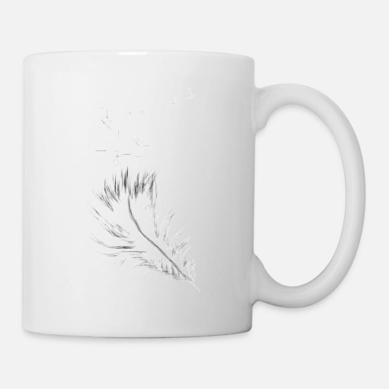 Feder - Tasse - Weiß
