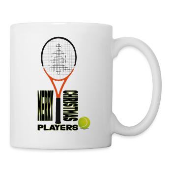 Tennis Christmas design,Tennisfans,Merry Christmas - Tasse - Weiß - Rechts