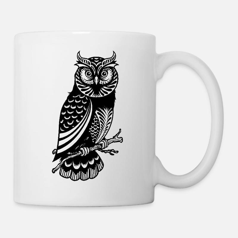 hibou - Mug blanc - blanc